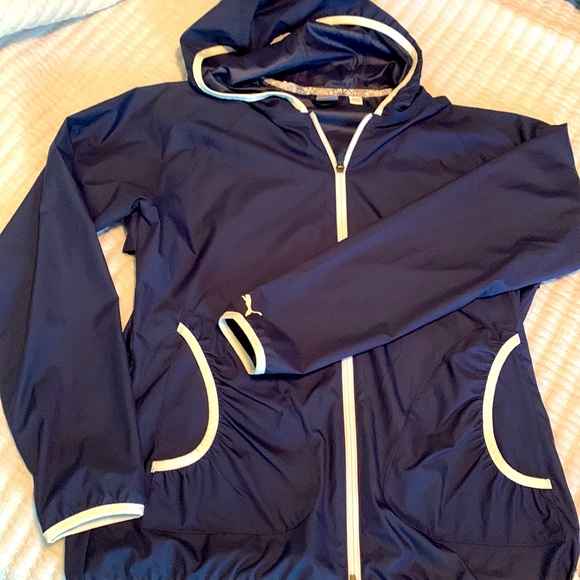 PUMA Windproof zip up hooded golf jacket - Picture 2 of 2
